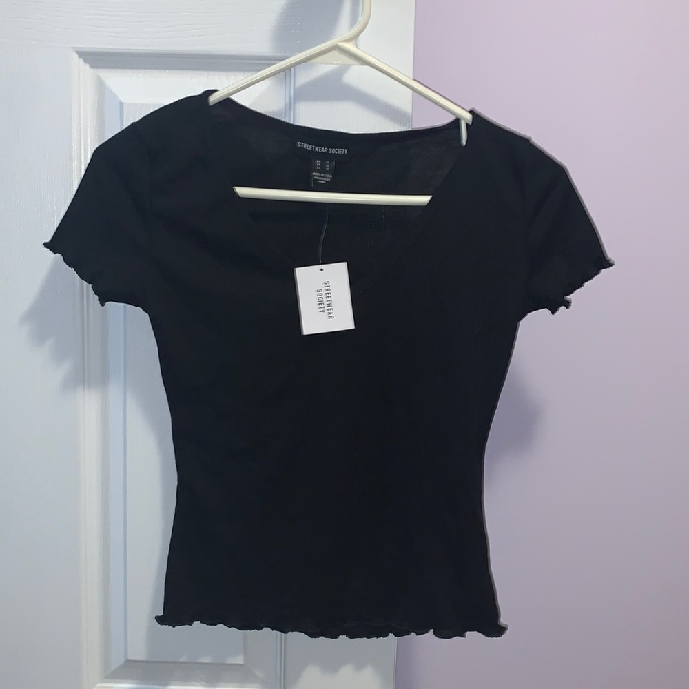 Small black crop top